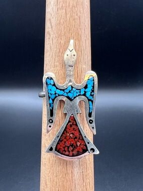 Sterling Silver Peyote Bird Ring